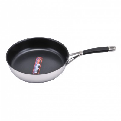 High quality tri ply stainless steel 304  non stick frypan