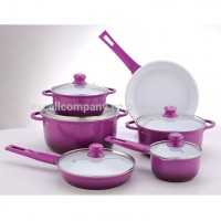 EX-ST03 Dia-cast aluminum Cookware Sets inside and exterior with Ceramic