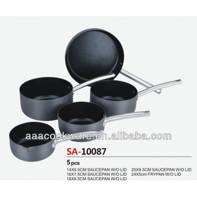 2015 New Products 5PCS High Quality 2.5mm Hard Anodized Aluminium Saucepan Set