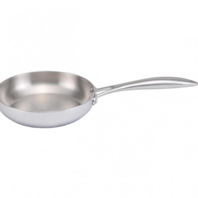 High quality tri ply stainless steel304 non stick frypan with ss  casting handles